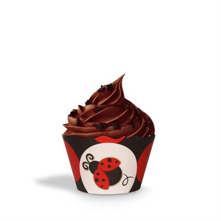 Saia para Cupcake Joaninha 12 Unidades